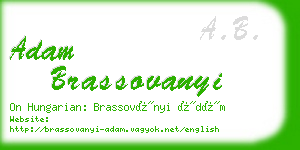 adam brassovanyi business card